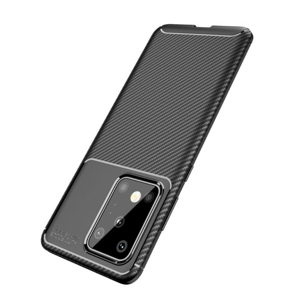 Kryt Na Samsung Galaxy S20 Ultra Flexibilní Textura Uhlíkových Vláken