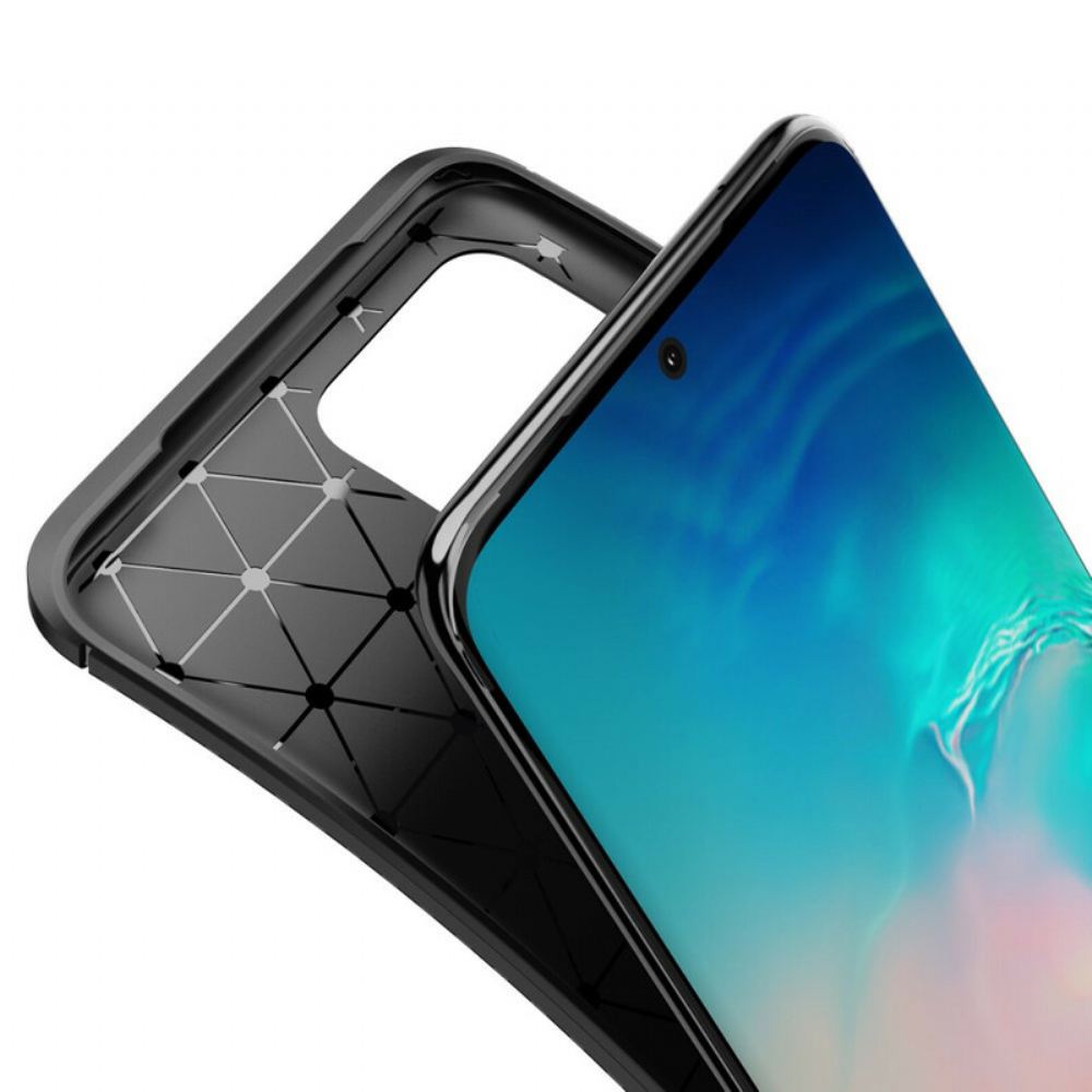 Kryt Na Samsung Galaxy S20 Ultra Flexibilní Textura Uhlíkových Vláken