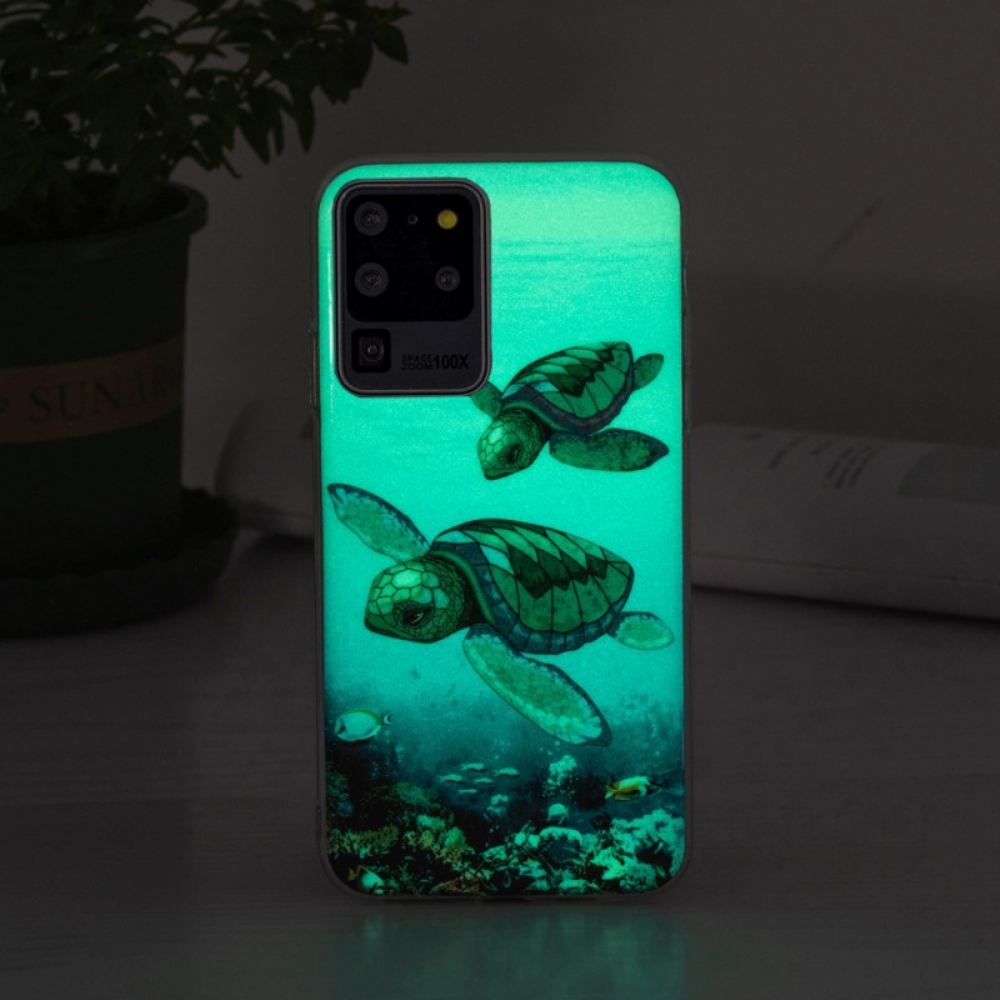Kryt Na Samsung Galaxy S20 Ultra Fluorescenční Želvy