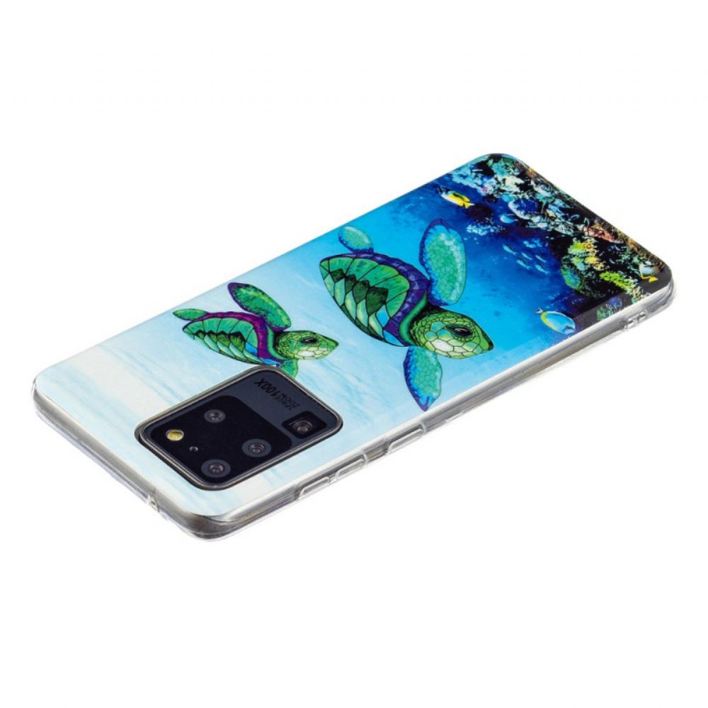 Kryt Na Samsung Galaxy S20 Ultra Fluorescenční Želvy