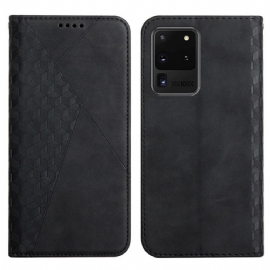 Kryty Na Mobil Na Samsung Galaxy S20 Ultra Flipové Pouzdro Geokožený Efekt