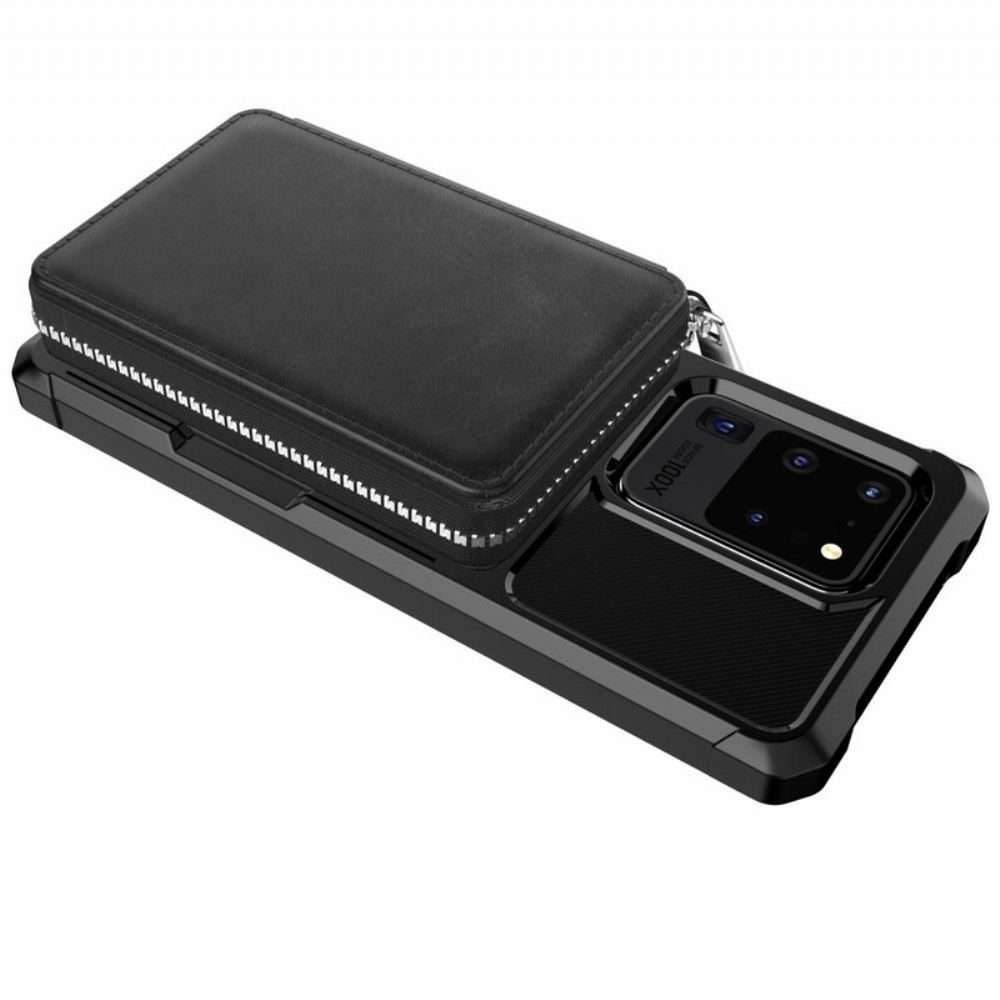 Kryty Na Mobil Na Samsung Galaxy S20 Ultra Peněženkové Pouzdro Peněženka Na Zip