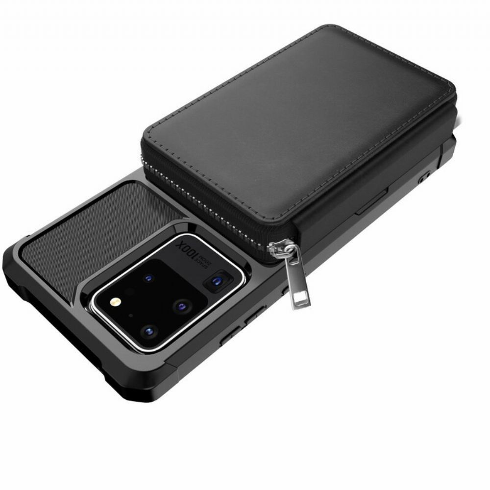 Kryty Na Mobil Na Samsung Galaxy S20 Ultra Peněženkové Pouzdro Peněženka Na Zip