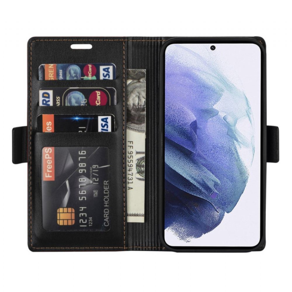 Flipové Pouzdro Na Samsung Galaxy S22 5G Kožený Efekt Ln.bekus