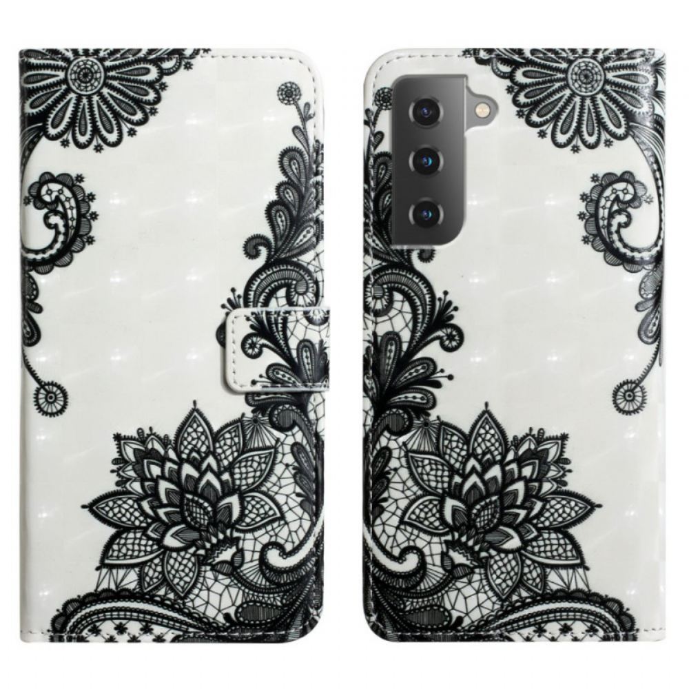 Flipové Pouzdro Na Samsung Galaxy S22 5G Krajka