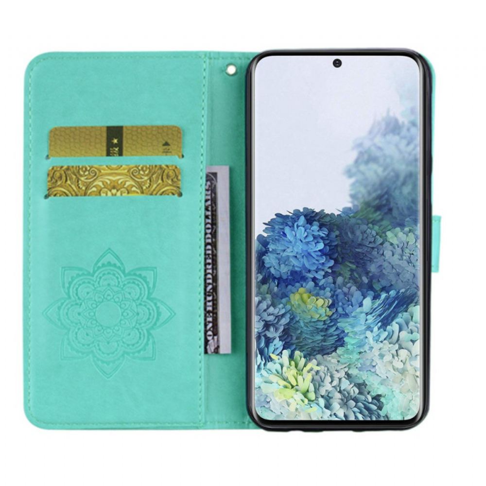 Flipové Pouzdro Na Samsung Galaxy S22 5G Mandala Sova A Šňůrka
