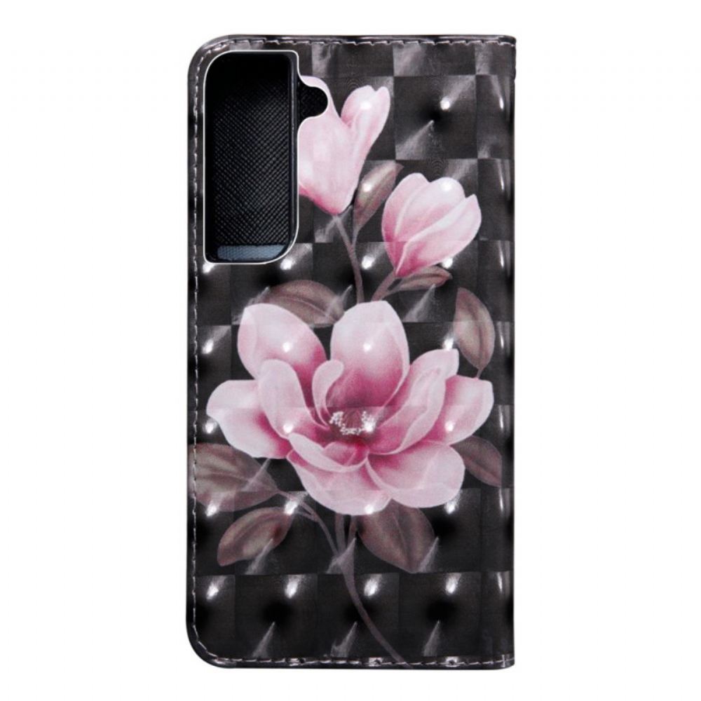 Flipové Pouzdro Na Samsung Galaxy S22 5G Rozkvetlé Květiny