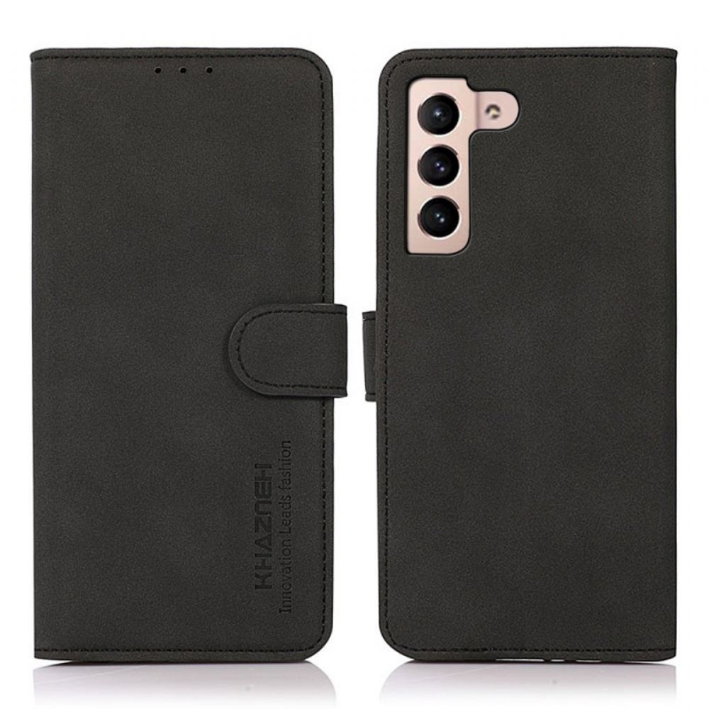 Flipové Pouzdro Na Samsung Galaxy S22 5G Textura S Koženým Efektem Khazneh