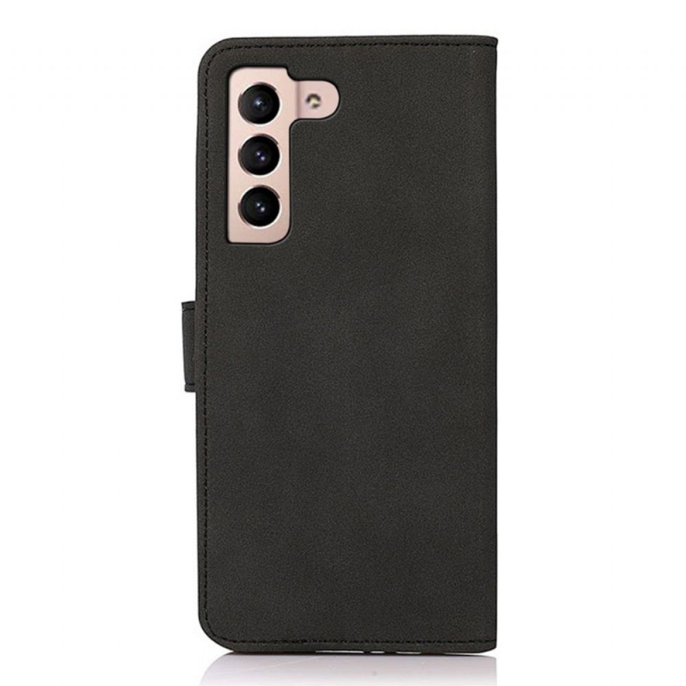 Flipové Pouzdro Na Samsung Galaxy S22 5G Textura S Koženým Efektem Khazneh