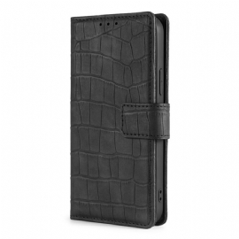 Kožené Pouzdro Na Samsung Galaxy S22 5G Efekt Krokodýlí Kůže