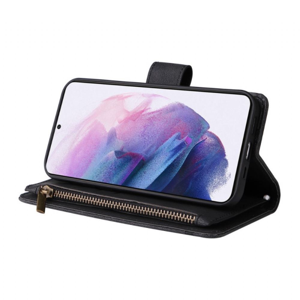Kožené Pouzdro Na Samsung Galaxy S22 5G Multifunkční Podnik