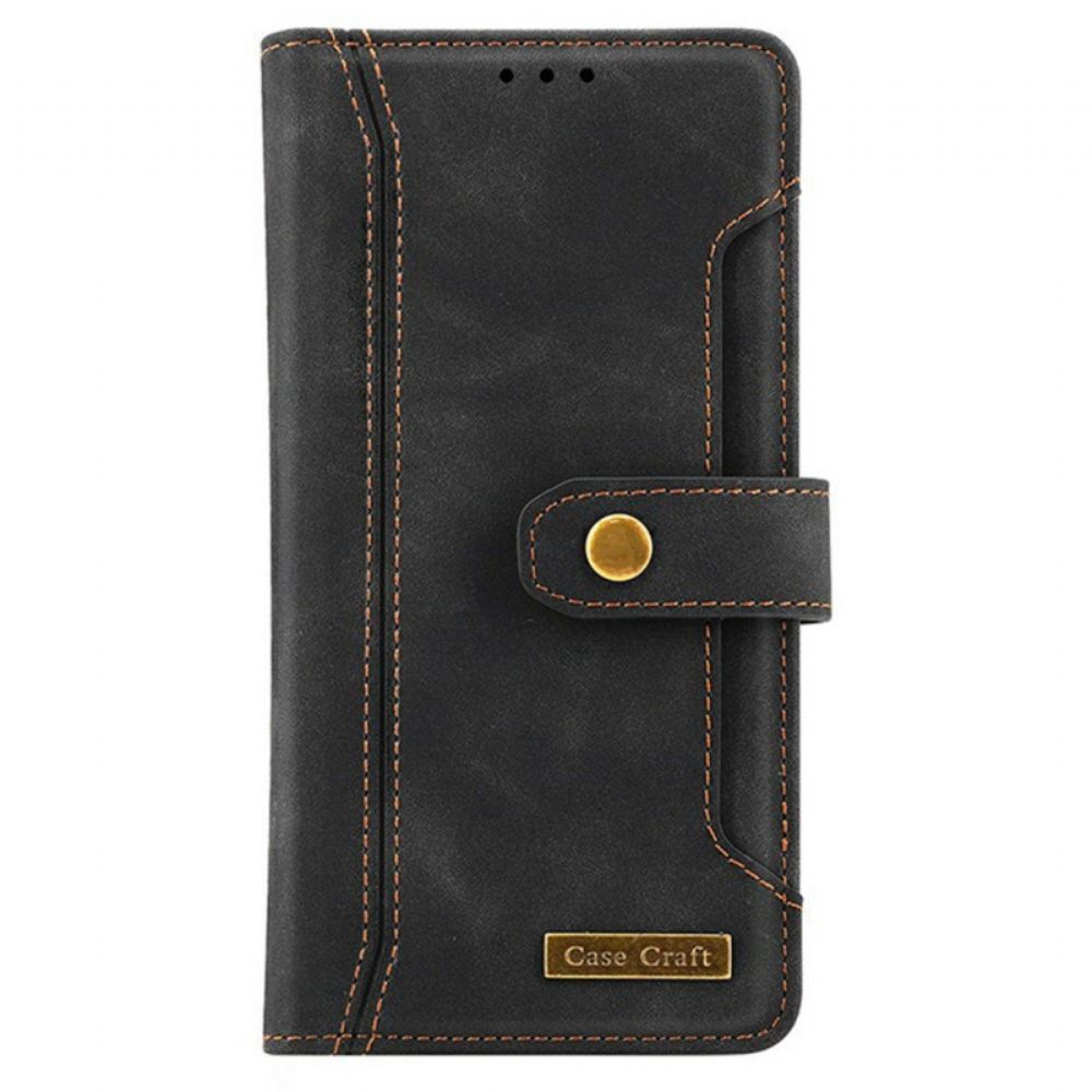 Kožené Pouzdro Na Samsung Galaxy S22 5G S Popruhem Case Craft