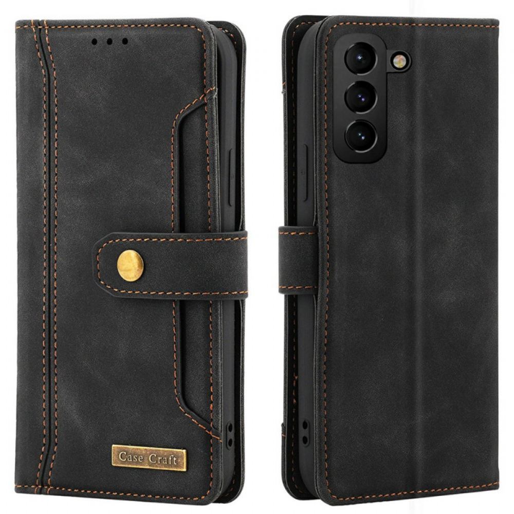 Kožené Pouzdro Na Samsung Galaxy S22 5G S Popruhem Case Craft