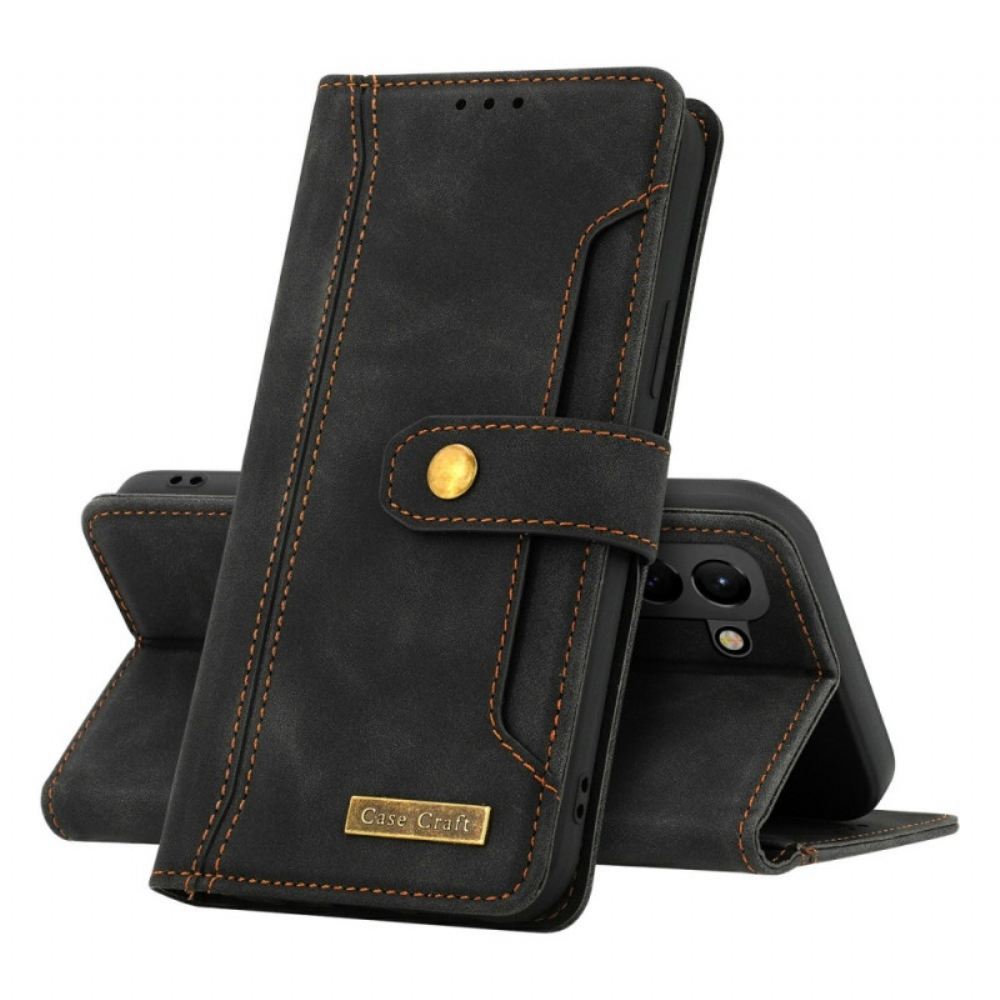 Kožené Pouzdro Na Samsung Galaxy S22 5G S Popruhem Case Craft