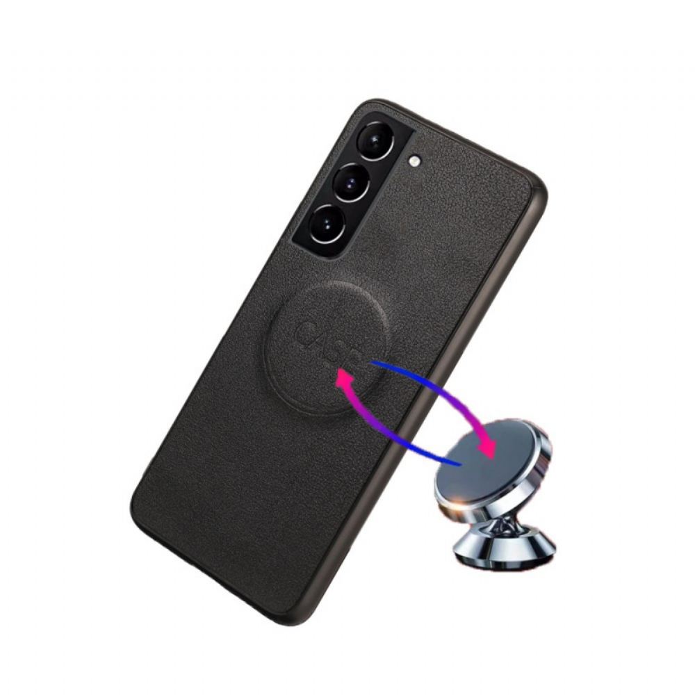 Kryt Flipové Pouzdro Na Samsung Galaxy S22 5G Stříbrná Odnímatelná Spona
