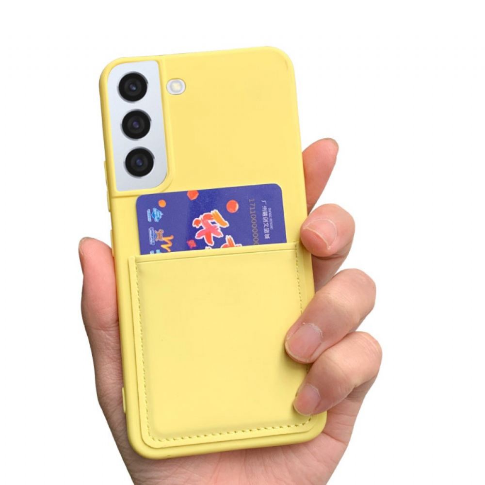 Kryt Na Samsung Galaxy S22 5G Kapalný Silikonový Držák Na Karty