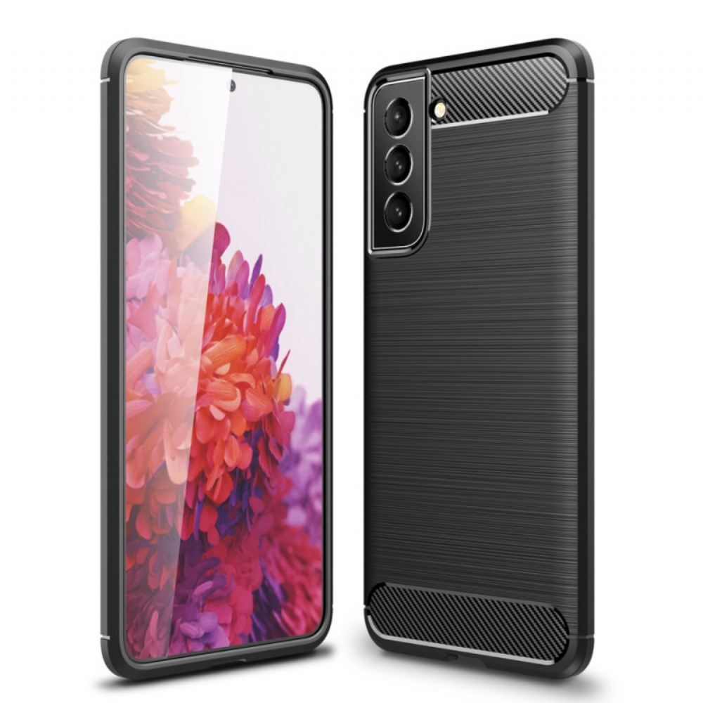 Kryt Na Samsung Galaxy S22 5G Kartáčované Uhlíkové Vlákno