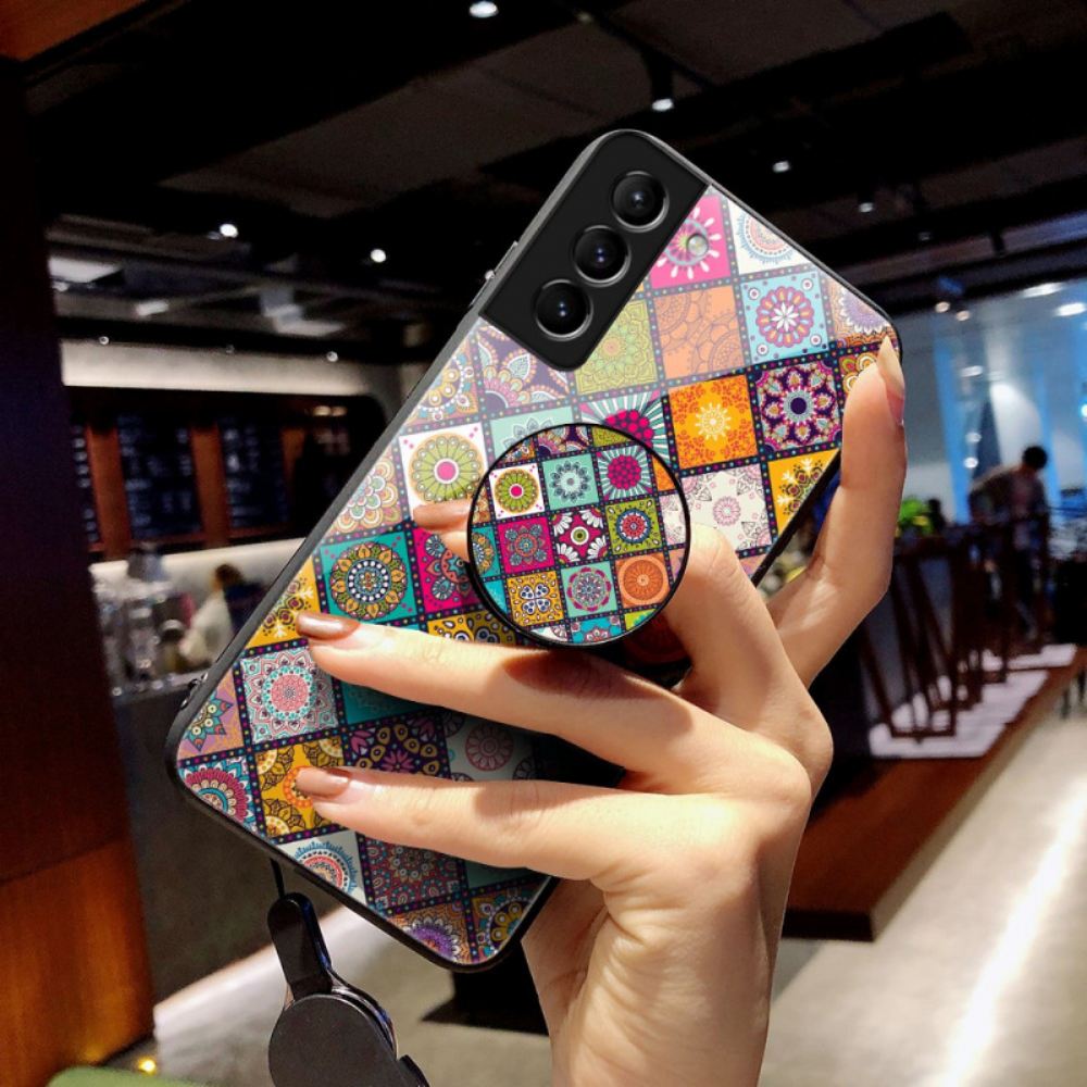 Kryt Na Samsung Galaxy S22 5G Magnetický Patchworkový Držák