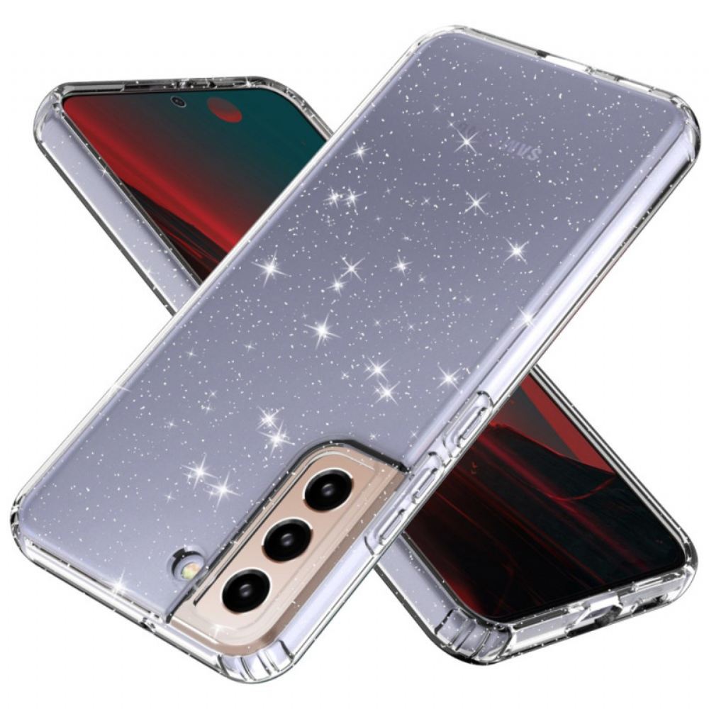 Kryt Na Samsung Galaxy S22 5G Průhledný Třpytivý Design