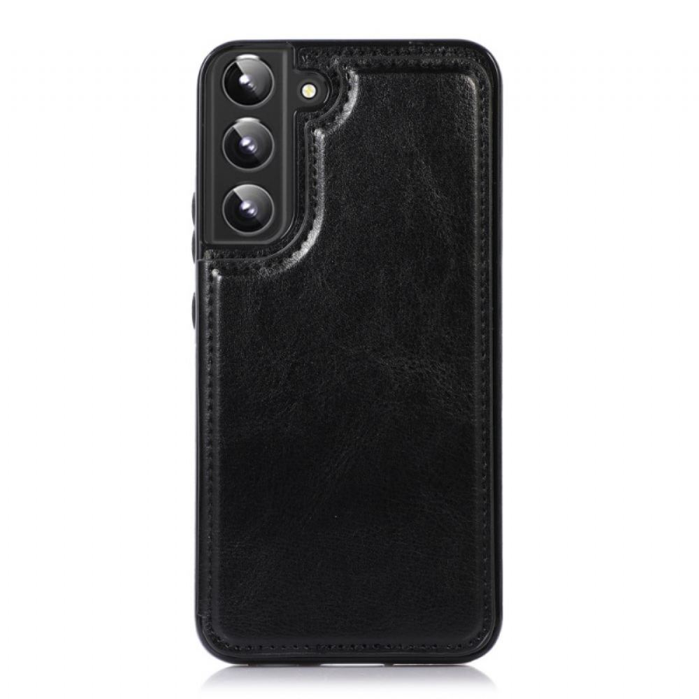 Kryty Na Mobil Na Samsung Galaxy S22 5G Designový Kožený Stojánek Na Karty