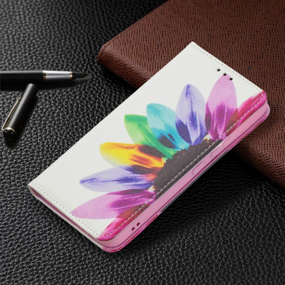 Kryty Na Mobil Na Samsung Galaxy S22 5G Flipové Pouzdro Květina Akvarelu