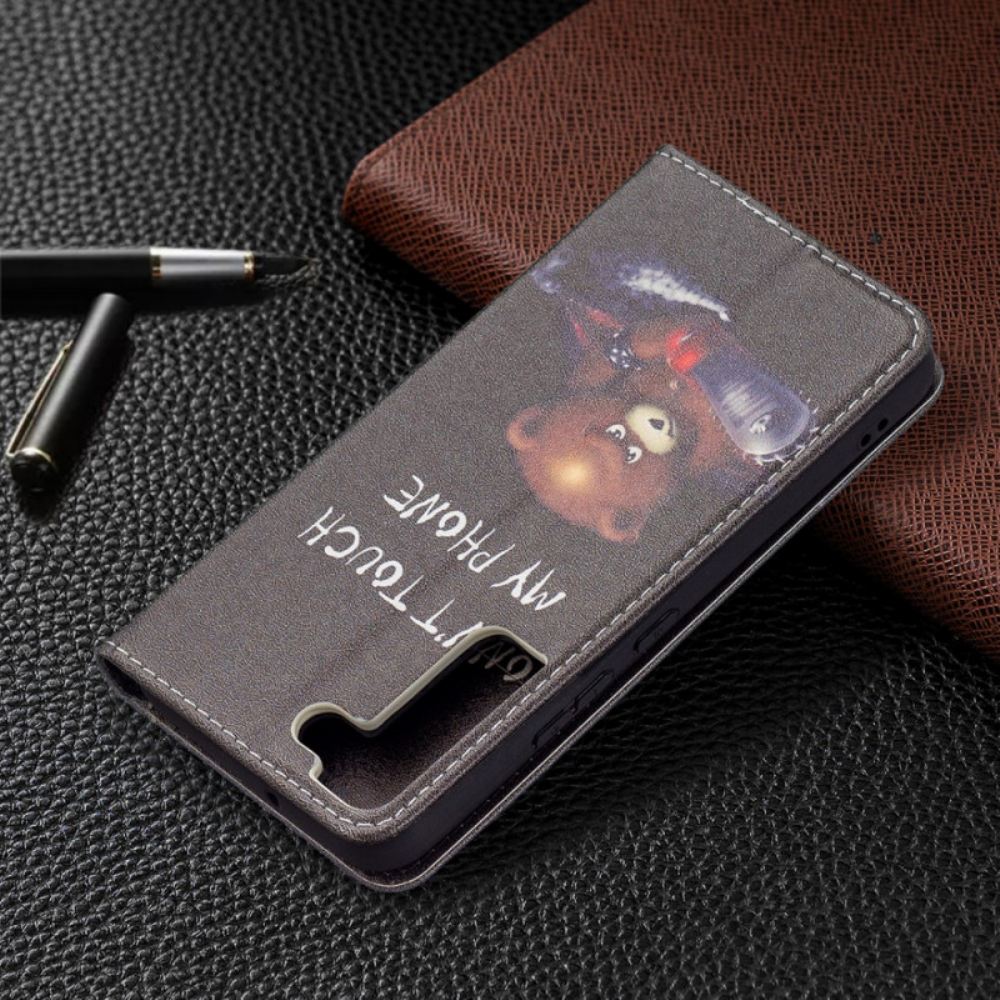 Kryty Na Mobil Na Samsung Galaxy S22 5G Flipové Pouzdro Nebezpečný Medvěd