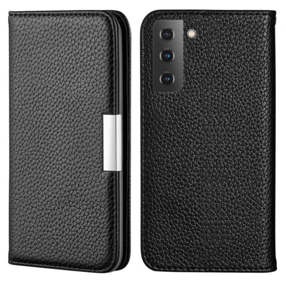Kryty Na Mobil Na Samsung Galaxy S22 5G Flipové Pouzdro Umělá Kůže Litchi Ultra Chic