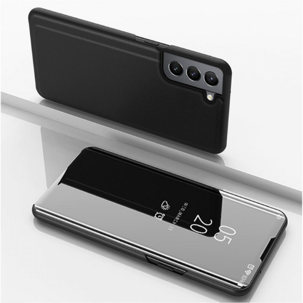Kryty Na Mobil Na Samsung Galaxy S22 5G Zrcadlo A Umělá Kůže