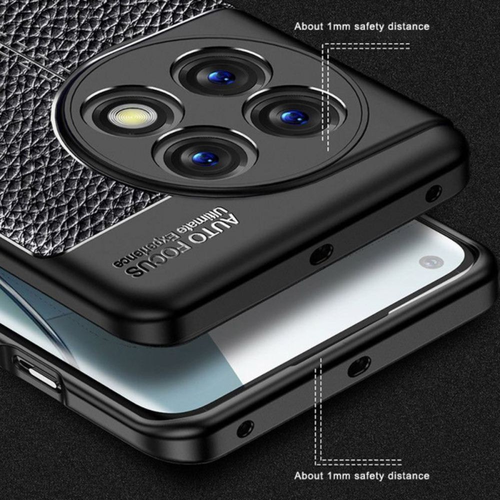 Kryt Na OnePlus 11 5G Efekt Kůže Litchi S Dvojitou Linií