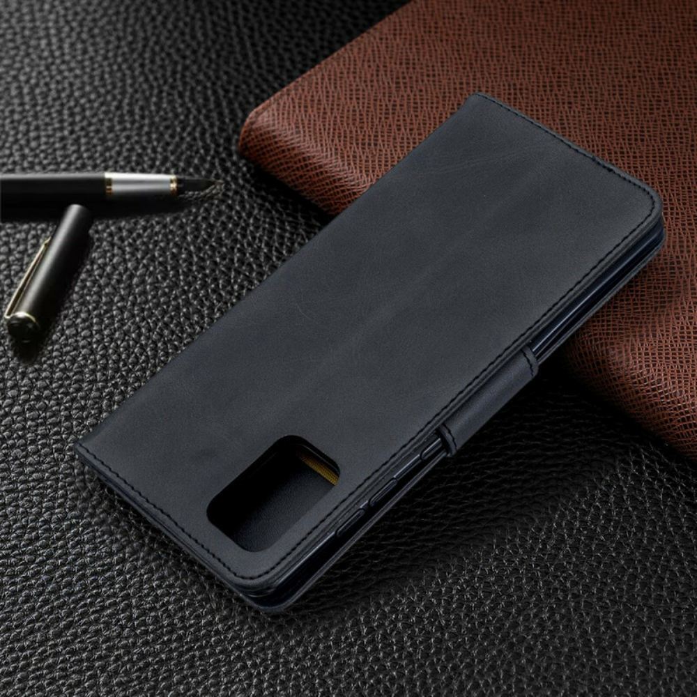 Flipové Pouzdro Na Samsung Galaxy A71 Kožené Pouzdro Hladká Šikmá Klapka