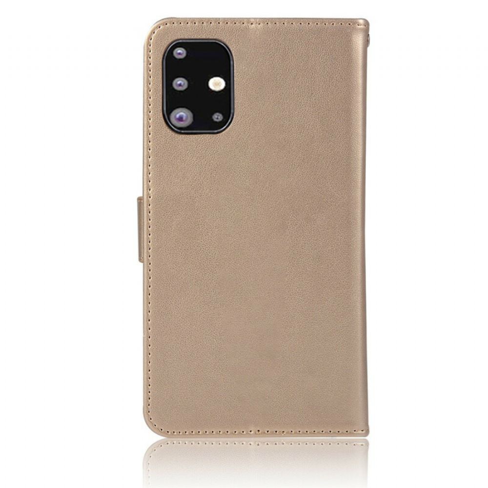 Flipové Pouzdro Na Samsung Galaxy A71 Sova Lapač Snů S Koženým Efektem