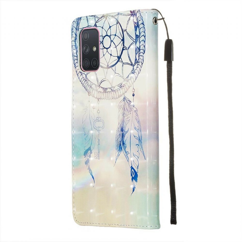 Kožené Pouzdro Na Samsung Galaxy A71 Akvarelový Lapač Snů
