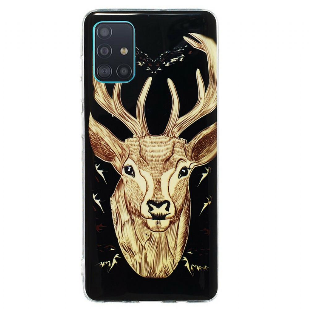Kryt Na Samsung Galaxy A71 Fluorescenční Majestátní Jelen