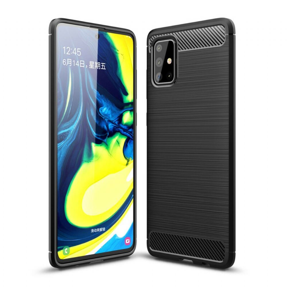 Kryt Na Samsung Galaxy A71 Kartáčované Uhlíkové Vlákno