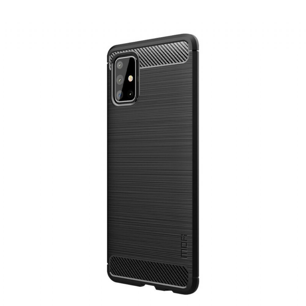 Kryt Na Samsung Galaxy A71 Mofi Kartáčované Uhlíkové Vlákno