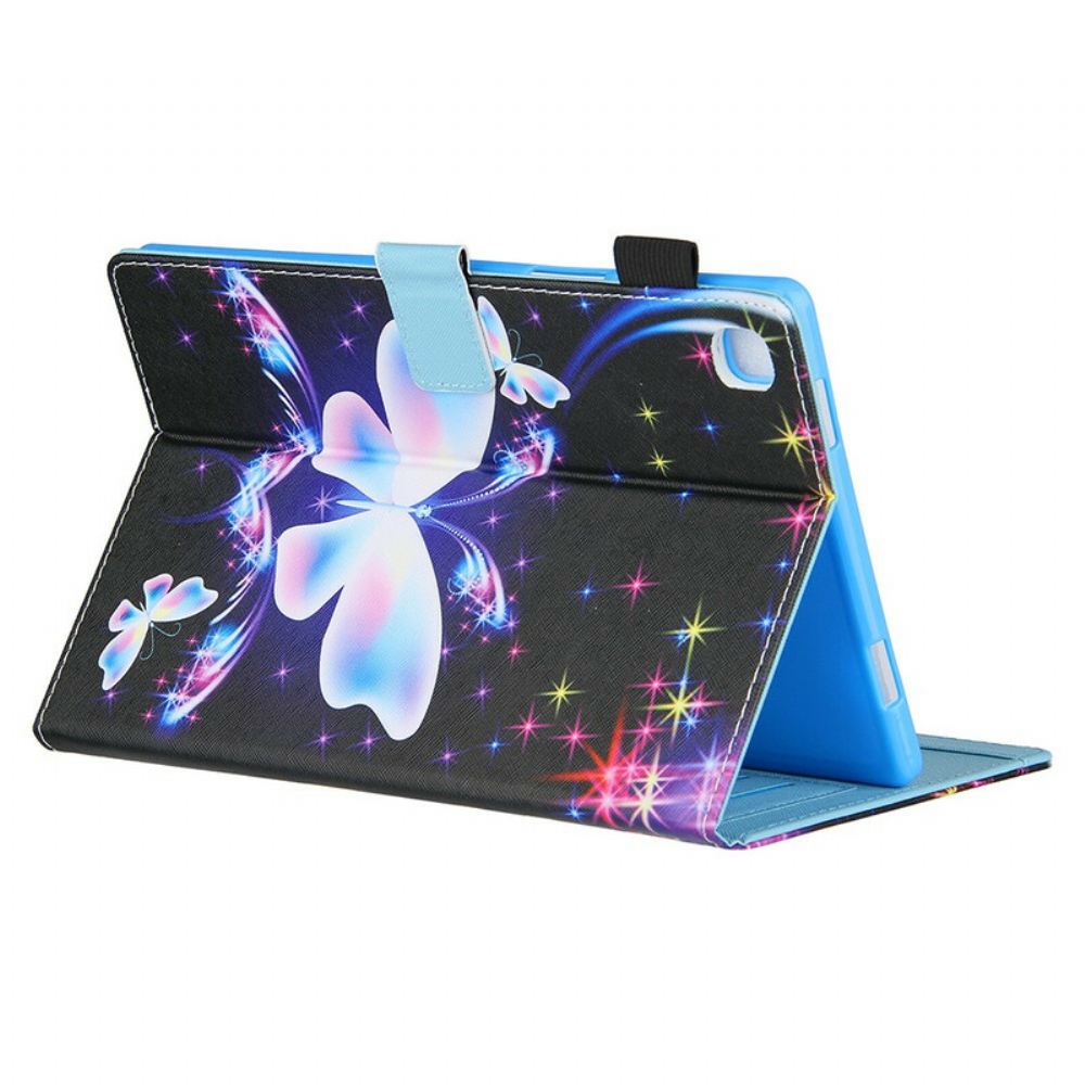 Flipové Pouzdro Na Samsung Galaxy Tab A7 Lite Hvězdní Motýli