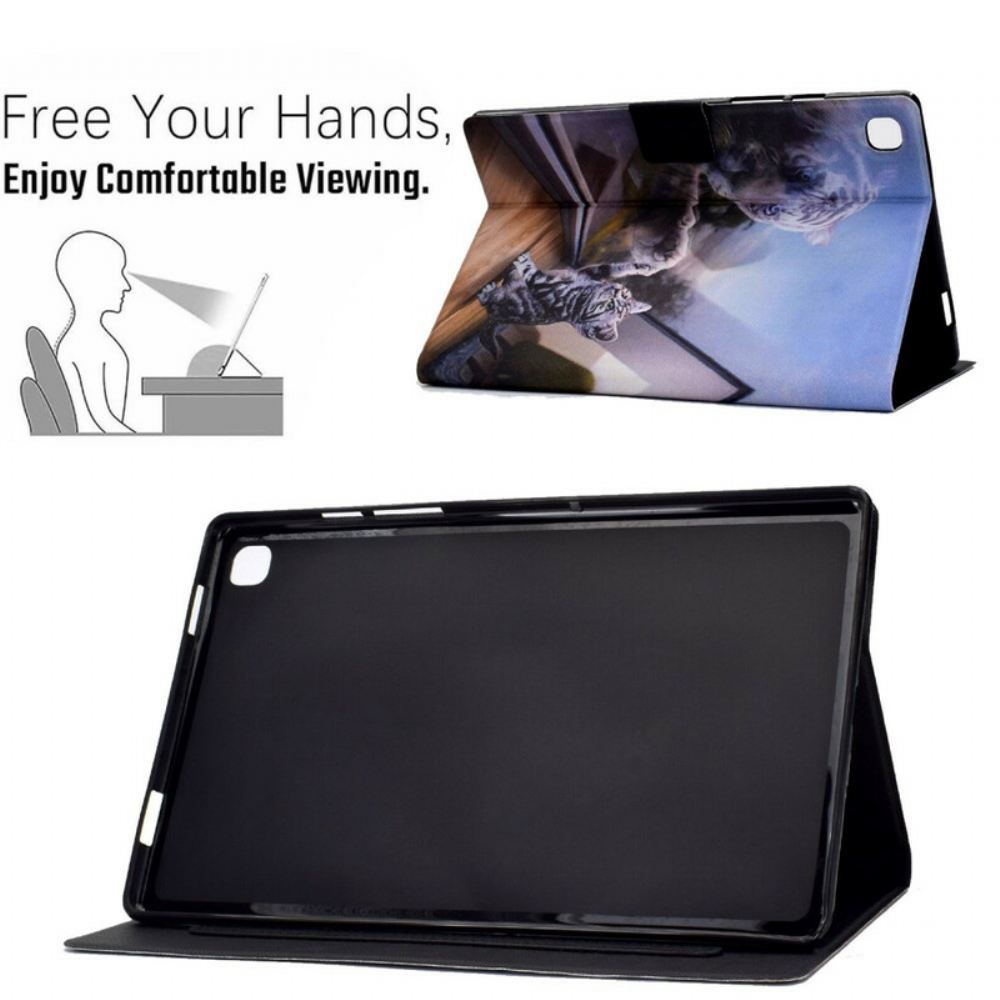 Flipové Pouzdro Na Samsung Galaxy Tab A7 Lite Kotěcí Sen