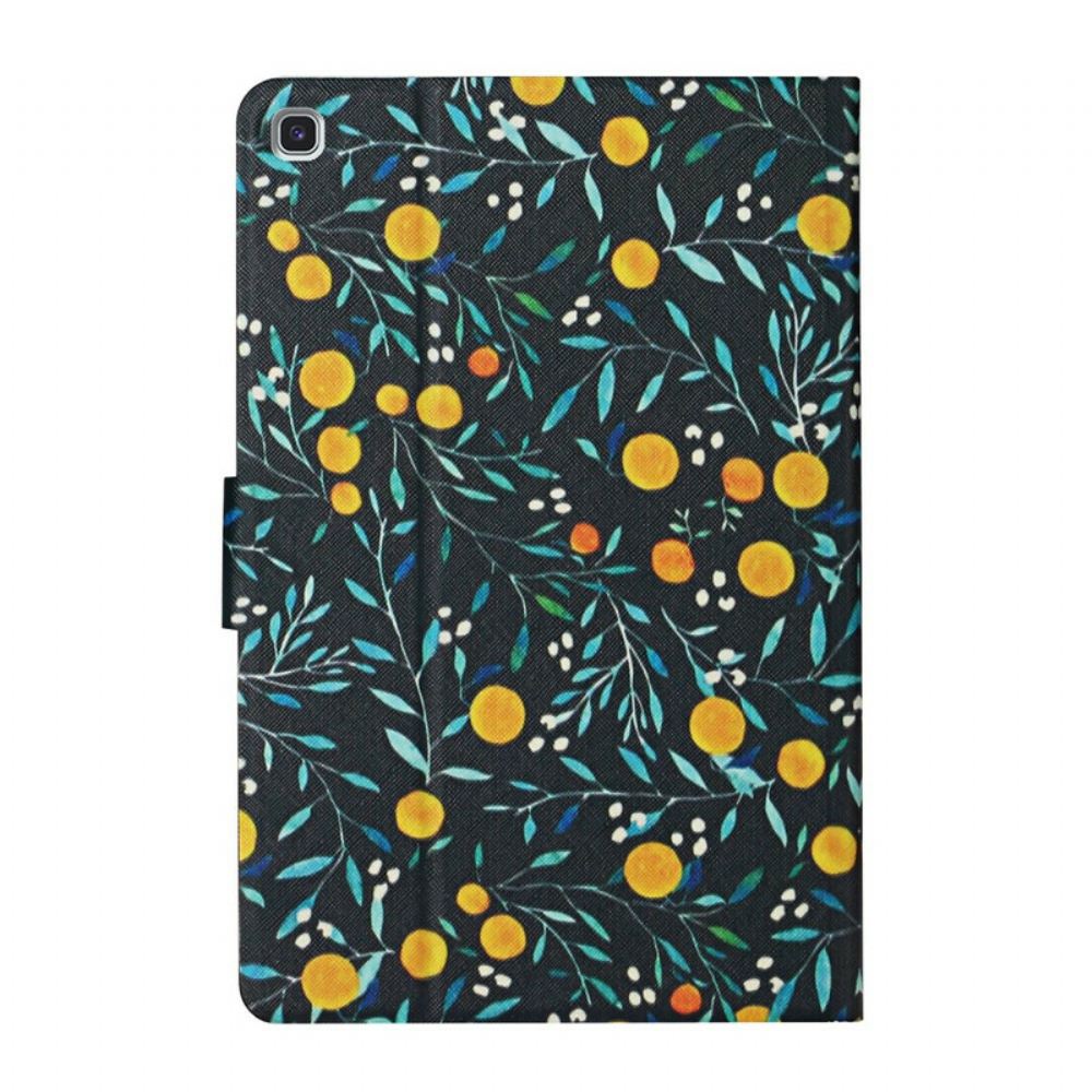 Kožené Pouzdro Na Samsung Galaxy Tab A7 Lite Květiny Květiny Květiny