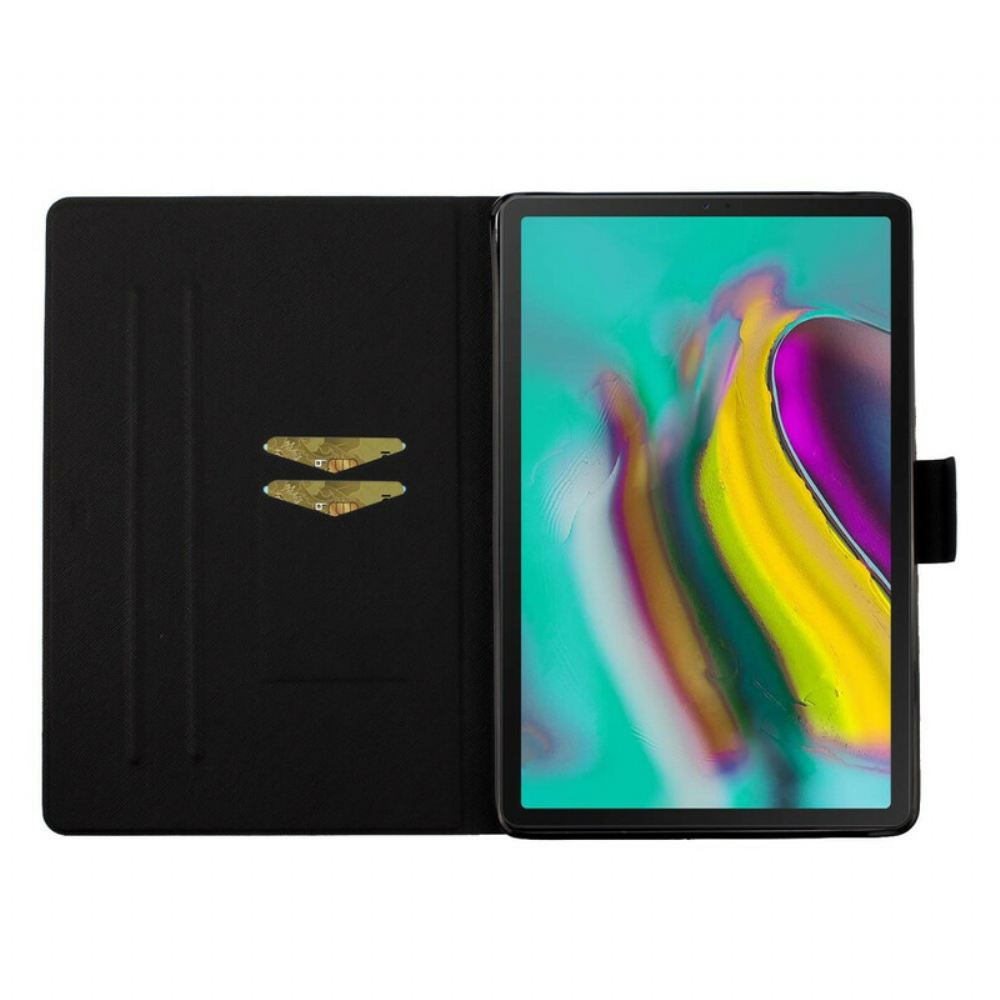 Kožené Pouzdro Na Samsung Galaxy Tab A7 Lite Květiny Květiny Květiny