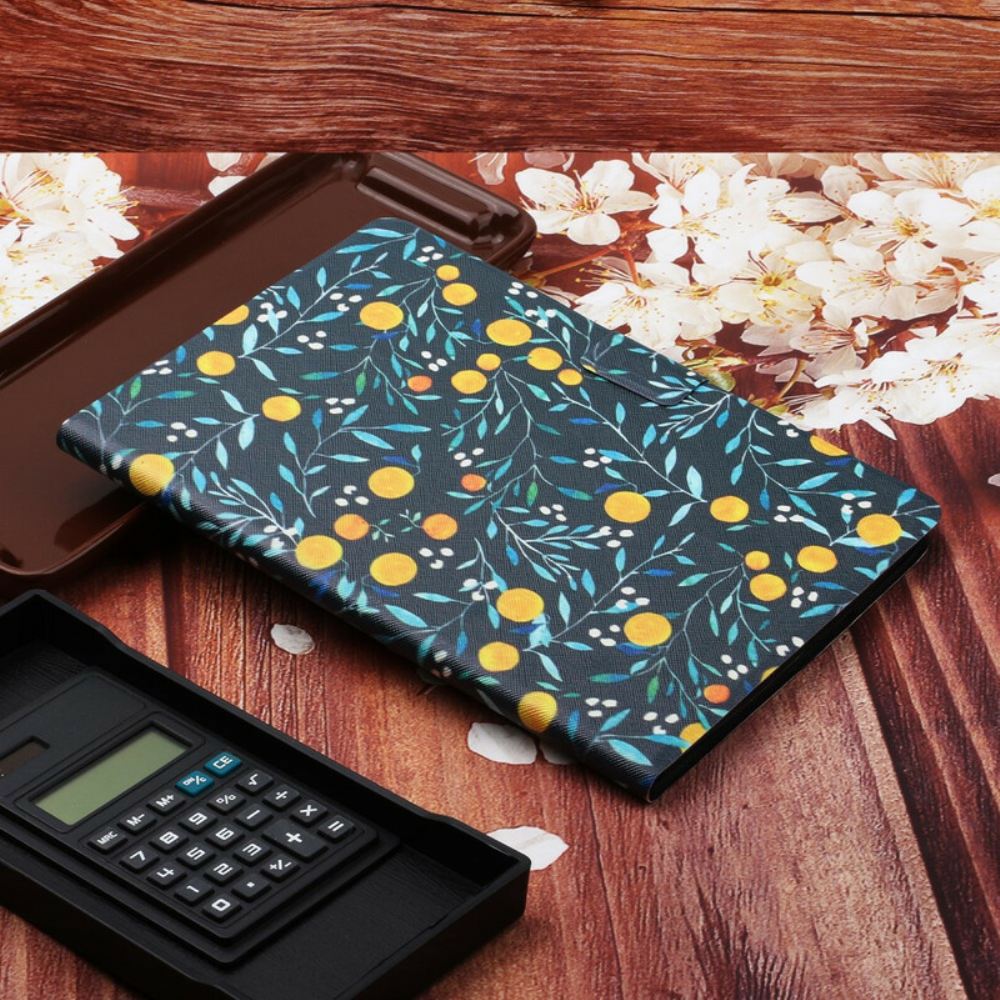 Kožené Pouzdro Na Samsung Galaxy Tab A7 Lite Květiny Květiny Květiny