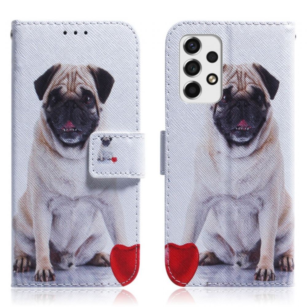 Kožené Pouzdro Na Samsung Galaxy A53 5G Mops Pes