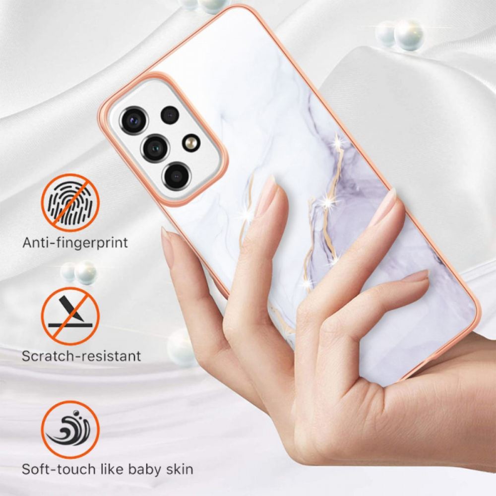 Kryt Na Samsung Galaxy A53 5G Flexibilní Silikonový Mramor