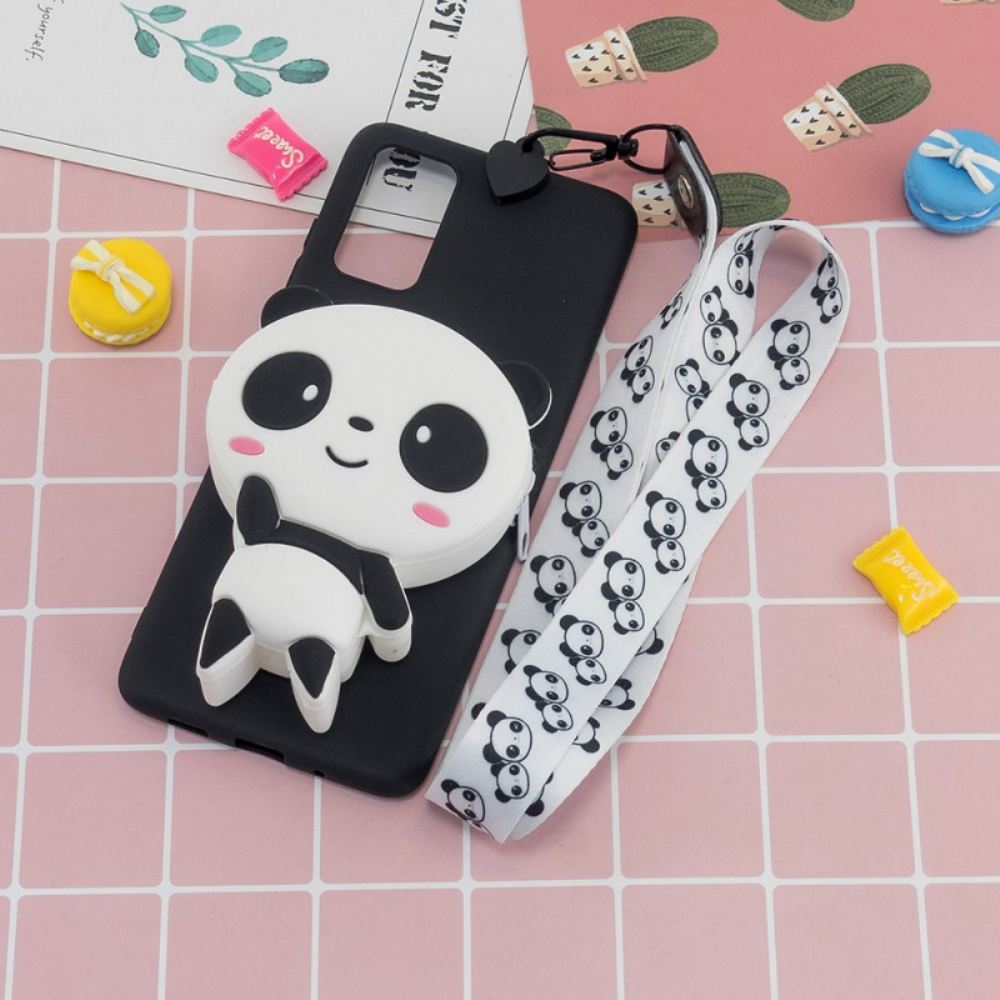 Kryt Na Samsung Galaxy A53 5G Panda 3d S Karabinou Na Lano
