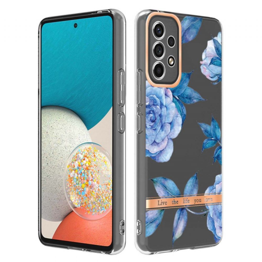 Kryt Na Samsung Galaxy A53 5G Transparentní Květinová