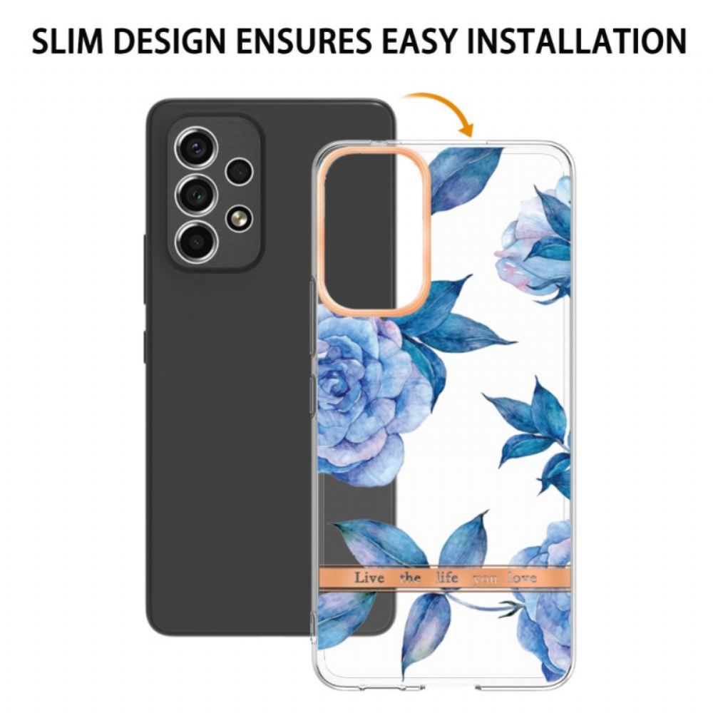 Kryt Na Samsung Galaxy A53 5G Transparentní Květinová