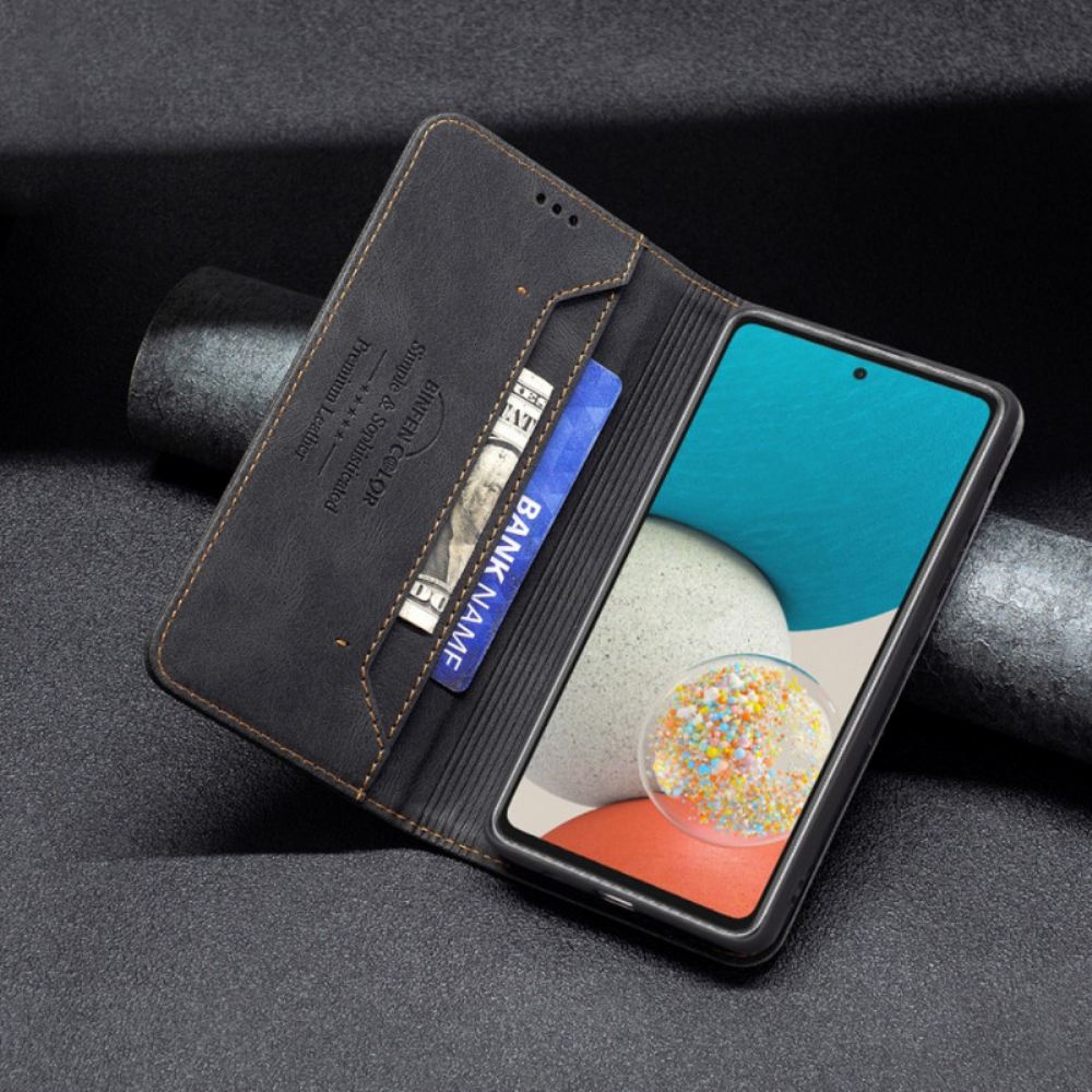 Kryty Na Mobil Na Samsung Galaxy A53 5G Flipové Pouzdro Rfid Šicí Binfen Barva