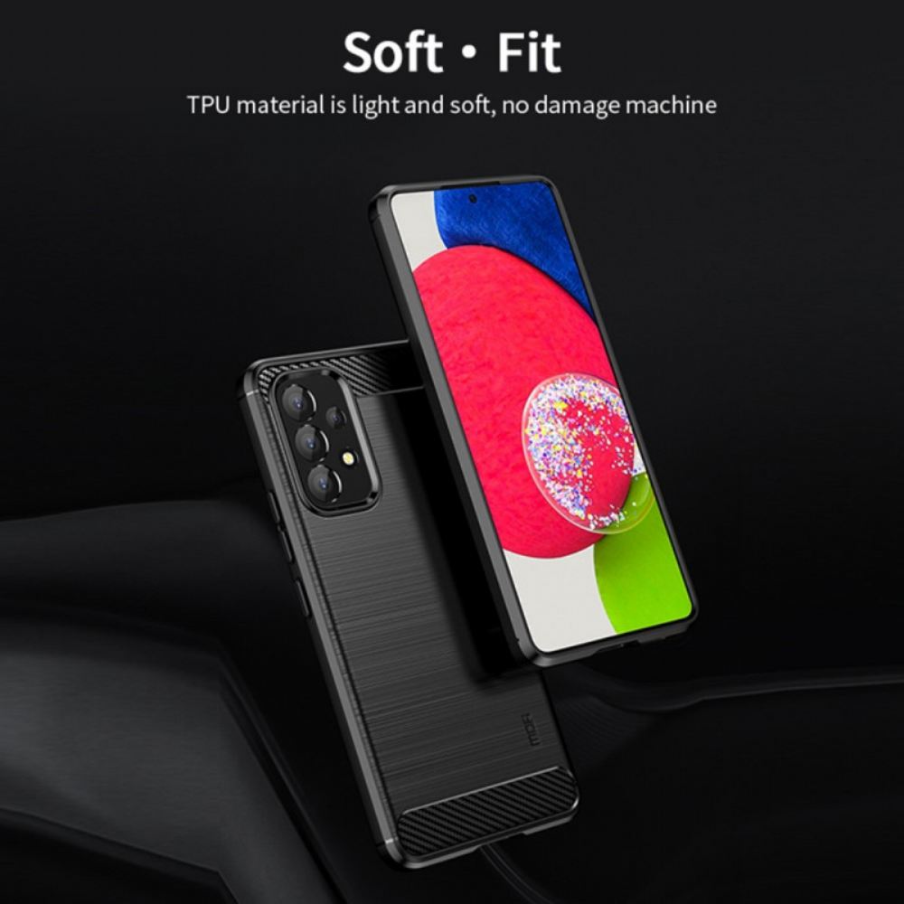 Kryty Na Mobil Na Samsung Galaxy A53 5G Mofi Kartáčované Uhlíkové Vlákno