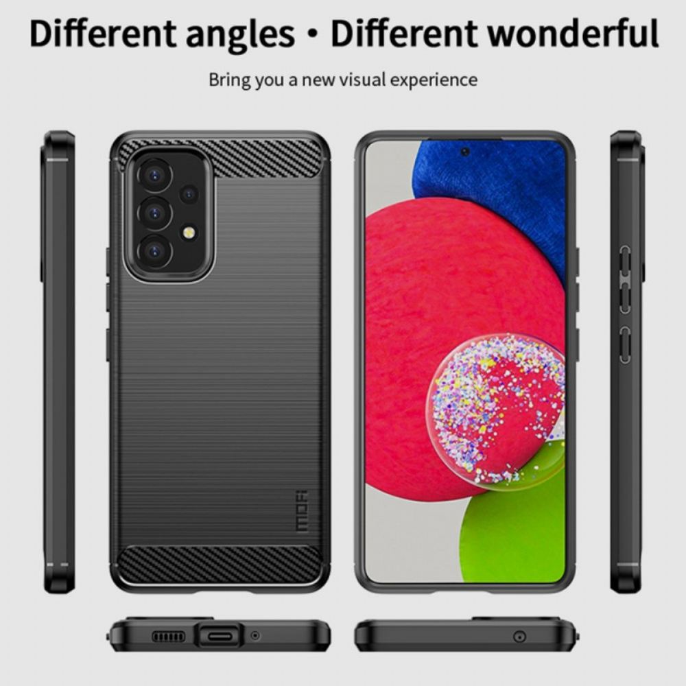 Kryty Na Mobil Na Samsung Galaxy A53 5G Mofi Kartáčované Uhlíkové Vlákno