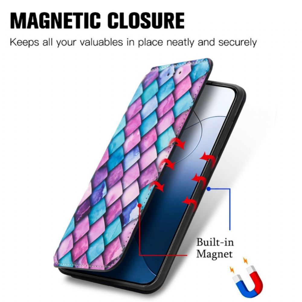 Kožené Pouzdro Folio Na Xiaomi 14t Pro Rfid Caseneo