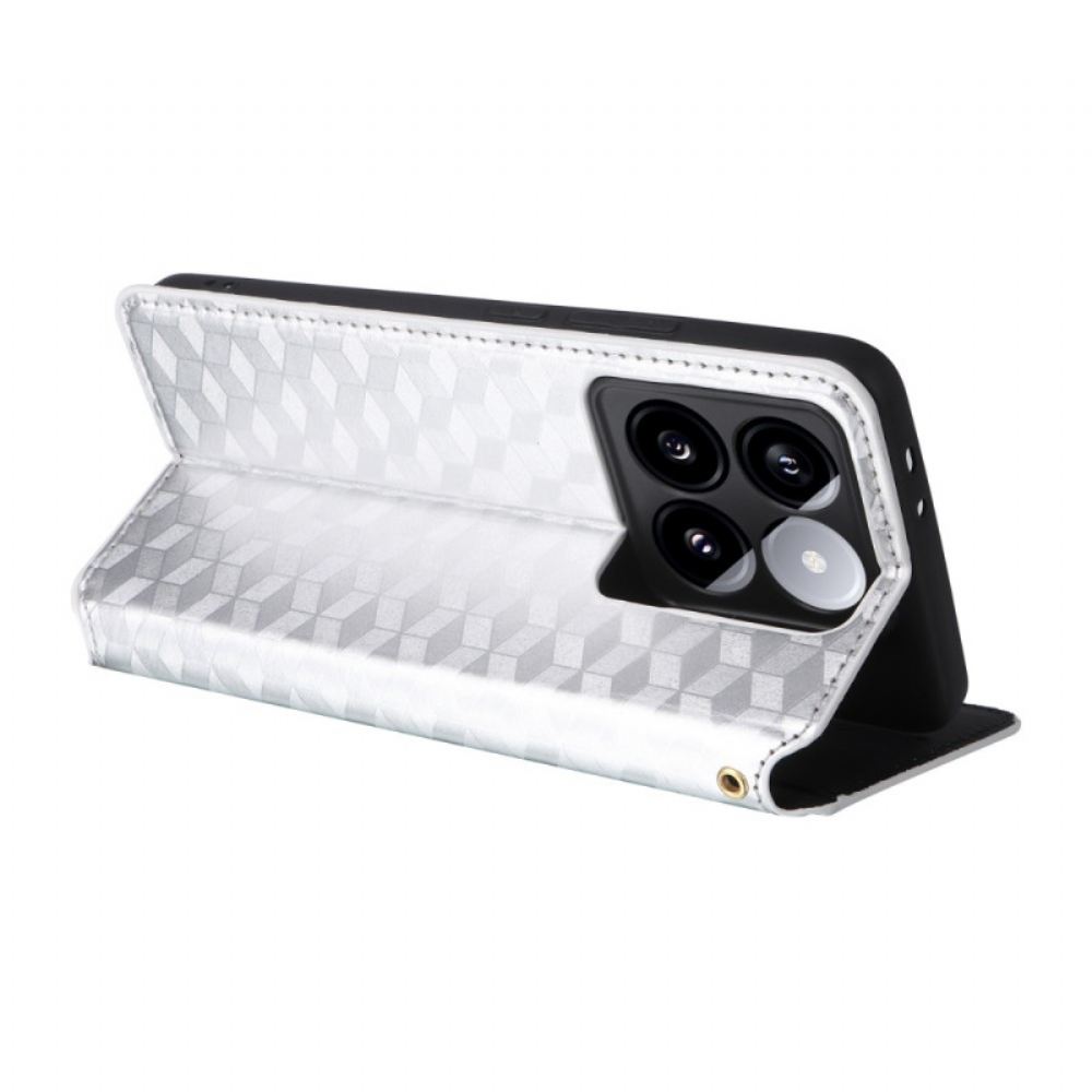 Kožené Pouzdro Folio Xiaomi 14t Pro 3d Kostky